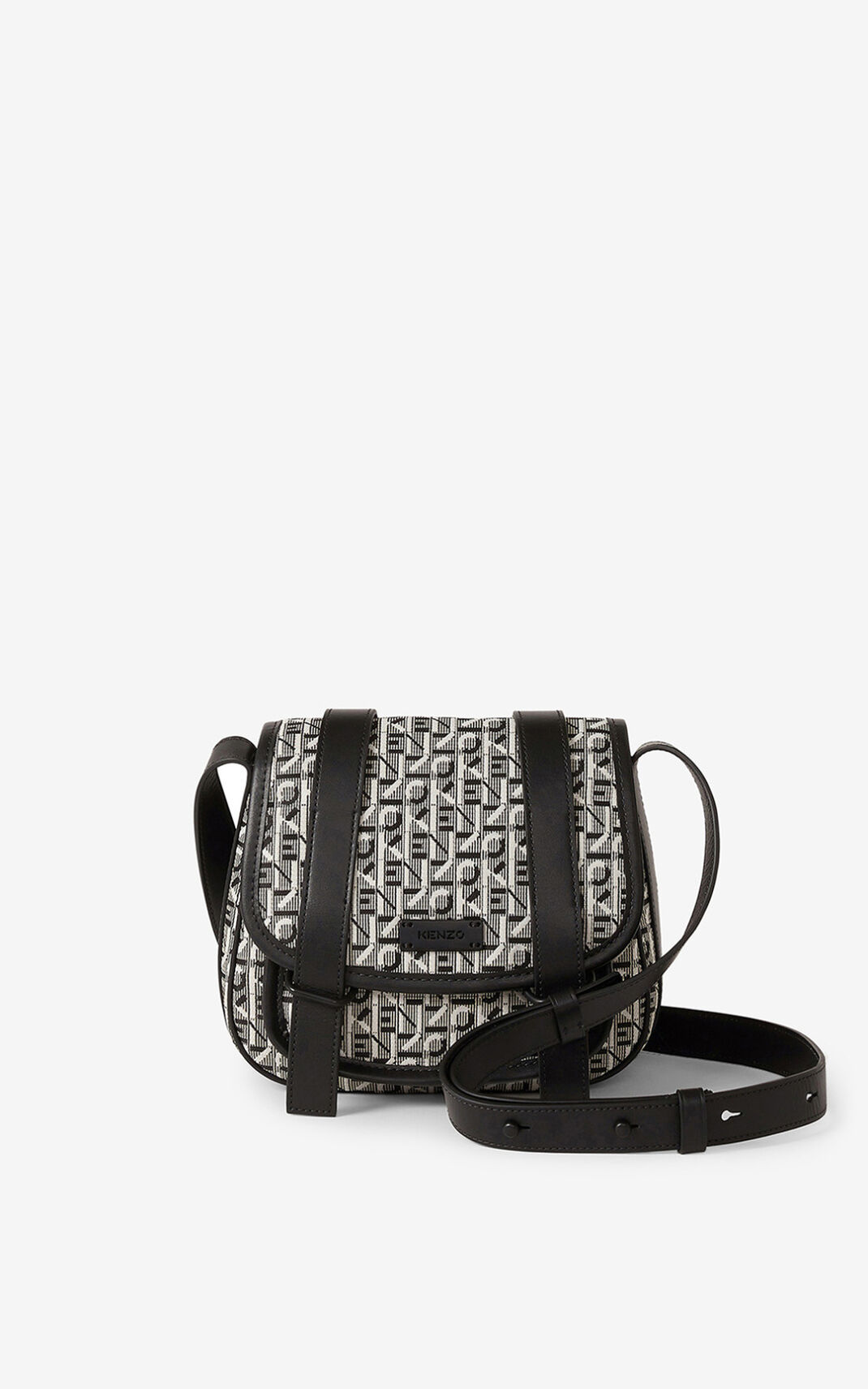 Kenzo Courier small jacquard Postacı Çanta Bayan Gri | 5486-DXPTZ